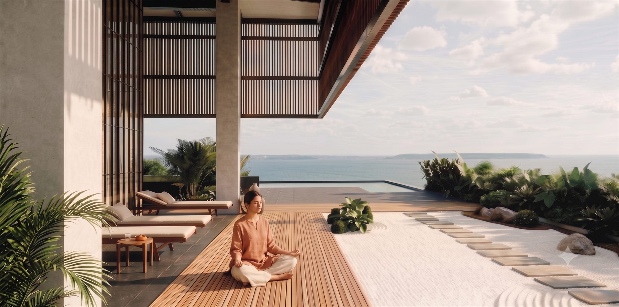 Belvedere rooftop yoga deck